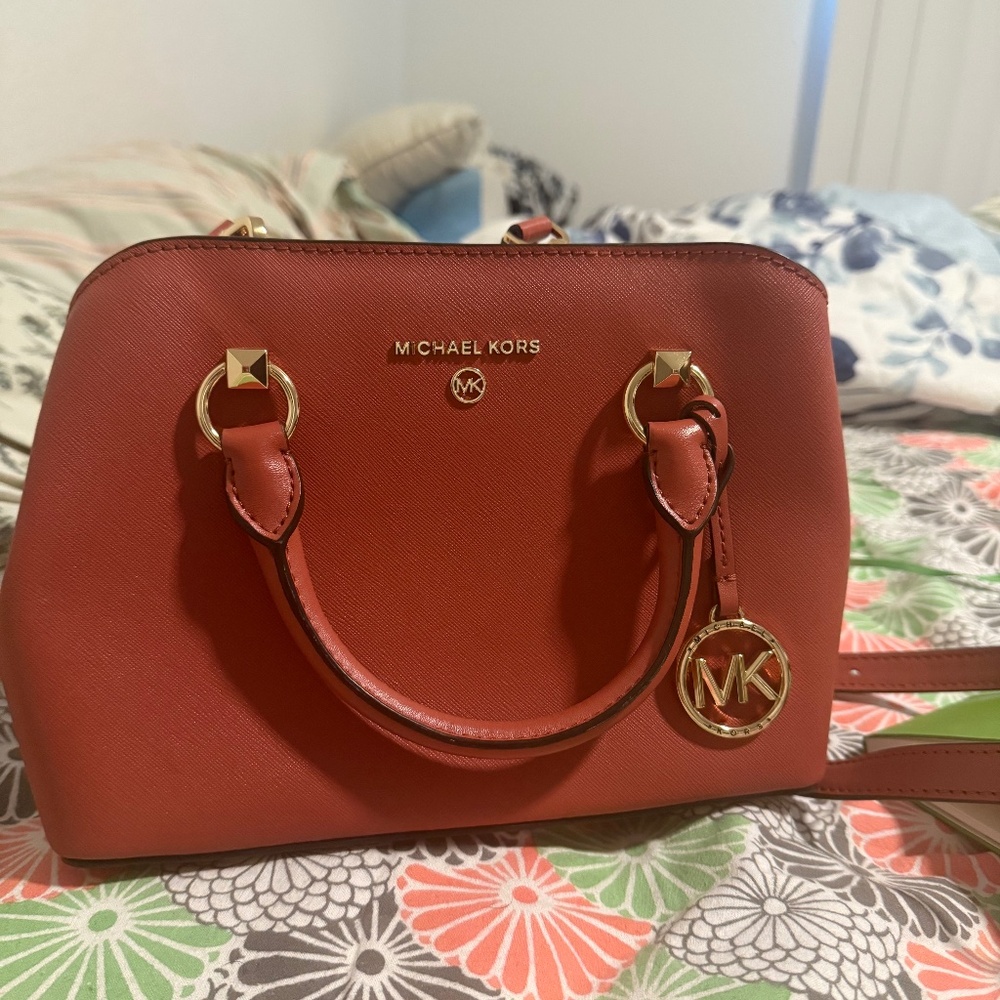 Edith Small Saffiano Leather Satchel